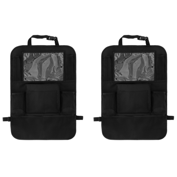 KR Automotive Backseat Organizer with Touch Screen Tablet Holder Set