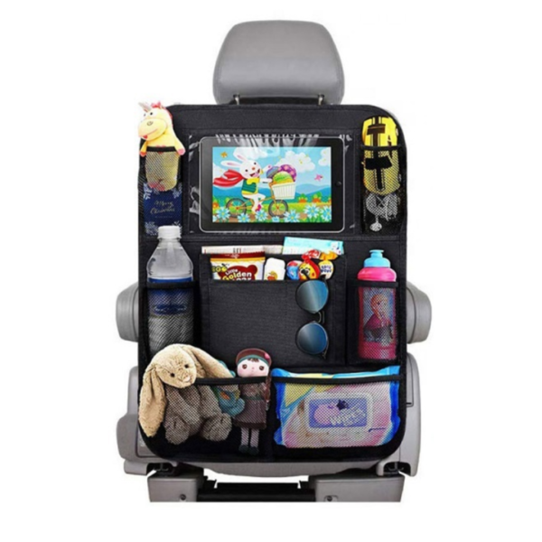 KR Automotive Backseat Organizer with Touch Screen Tablet Holder Set