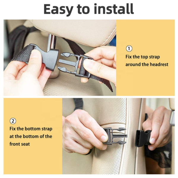 KR Automotive Backseat Organizer with Touch Screen Tablet Holder Set